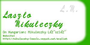 laszlo mikuleczky business card